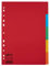 Esselte Register für A4, 20er Pack, 5 Trennblätter mit Taben, Rot/Mehrfarbig, Recyclingkarton, 100199