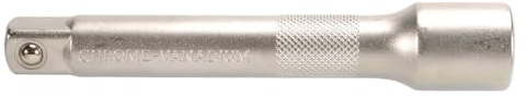 SW-Stahl 05904SB Verlängerung 125 mm - 1/2 Zoll Steckschlüssel-Adapter | Antrieb 12,5 mm, Chrom-Vanadium-Stahl, matt verchromt, Knarren-Zubehör für Steckschlüssel-Einsätze auf Kunststoffhalter
