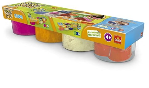 Goliath - 83223 - Loisirs Créatifs -Sable à Modeler - Super Sand Cups - Couleurs aléatoires