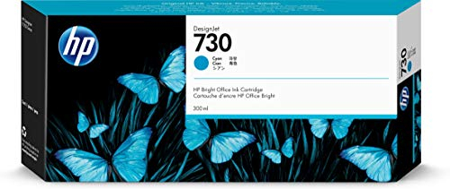 HP 730 (P2V68A) Original Tintenpatrone für DesignJet, Cyan, 300 ml