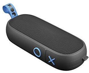 Jam Hang Around - Altoparlante Bluetooth accoppiabile, 30 m, raggio BT, microfono, durata 20 ore, impermeabile, antipolvere, resistente alle cadute, certificato IP67, cavo USB integrato, Aux-in, nero