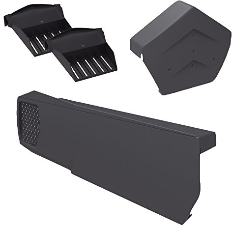 16 x Universal Grey Dry Verge Units, Angled Ridge Cap & 2 x Starter Closure Kits