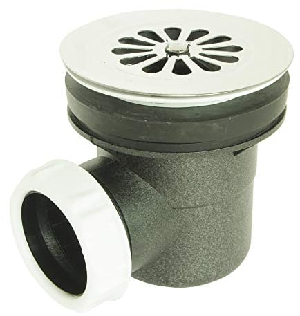 SOMATHERM FOR YOU, Bonde de douche NF Ø60mm, sortie horizontale, plastique, compatible receveurs grès, acier, acrylique, sortie à coller Ø40 ou à visser 40/49, grille inox