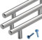 Stahlia Möbelgriffe Edelstahl Vollmaterial 96 mm Schrankgriffe silber massiv Ø10mm (1 Stück) Schubladengriffe Küchengriffe Stangengriff Handgriff Relinggriff