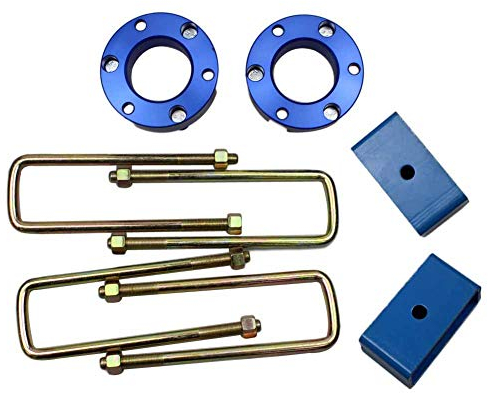 JINGLING Vorderradaufhängung Spacer 51 MM Geschenke Präsentiert Hinterradaufhängungsblöcke Lift Up Kits für Triton L200 2005-2014 UBolt Kit Raise Adapter Federbeinfeder (vorne und hinten)