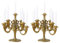 Amosfun 2 Pcs Candelabra Cake Topper Creative Candlestick Taper Candle Holder Dessert Food Topper For Christmas Wedding Birthday Cake Decor