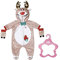 BABY born Rentier Onesie, Rentier-Kostüm für 43 cm Puppen, Einteiler mit Rentiergeweih und Handschuhen, 831700 Zapf Creation