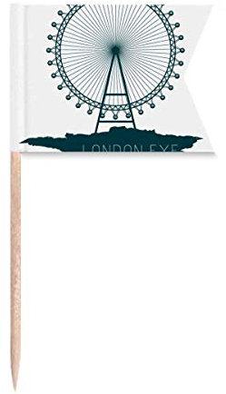 Gran Bretaña Reino Unido London Eye Reino Unido Palillo de dientes Marcado para Fiesta Pastel Alimentos Queso