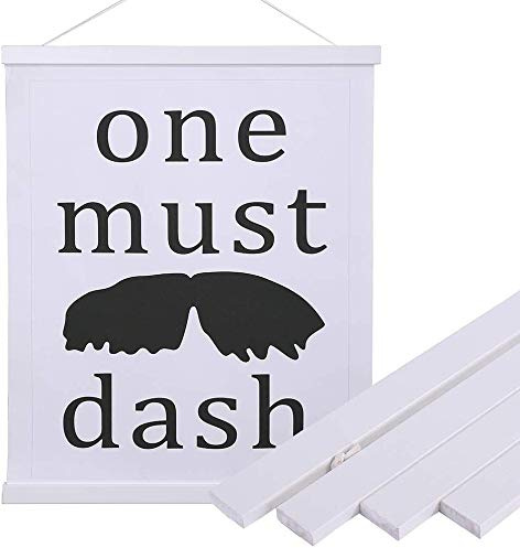 Sanauto Posterleiste Posterschiene Poster, Magnet Magnetische Holz Poster Aufhänger Halter Rahmen Leisten Bild Bilder Bilderleiste Bilderrahmen 35x50 35x45(35cm, Weiß)