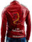 HiFacon Herren-Bikerjacke I am Venomous, Motiv: Last Bite Last Breath Serpents, Nieten, Spikes, Rot, Brando, Vintage, Motorrad, Retro, Biker, Lederoberbekleidung, Rot – Jacke mit Nieten, XS
