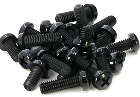 CONPHERON Vis à tête cylindrique en nylon noir boulons en plastique, M3x6 mm,100 pcs