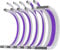 AsiaHorse Aktualisierung 16AWG Sleeved Cable Kit für PC/GPU/CPU, PSU Kabelverlängerung, PC Netzteil Extensions Kabel mit Kabelkämmen,24PIN/(6+2) PIN/(4+4) PIN Kabelmanagment, 30CM, Weiß+Lila