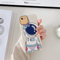 Yonds Queen for iPhone SE Case 2022 (3rd Generation) iPhone 7 / 8 /SE2 (2020), Cartoon Cute Astronaut Space Cool Design Soft TPU Protective Shockproof Case(White Telescope, iPhone 7/8 /SE3)