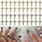 RUNRAYAY 40Pcs Cross Nail Charms, Gold & Silver 3D Metal Retro Punk Nail Charms, Cross Shape Nail Decoration for Women Girl Nail Art Decor