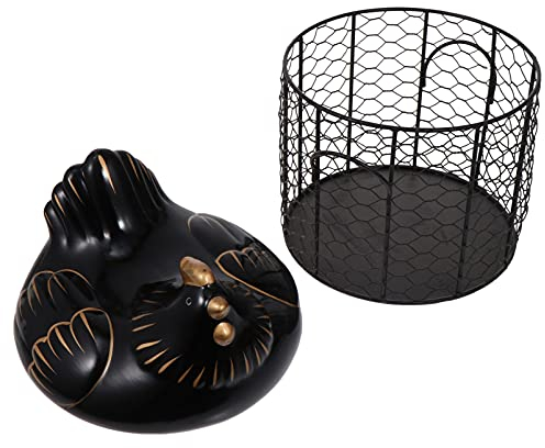 Zerodeko Keramikdeckel Aufbewahrungskorb Mit Eisenkorb Küchenfreundlicher Aufbewahrungsbehälter Mit Öffnungen Für Snacks Und Obst Südostasiatisches Design