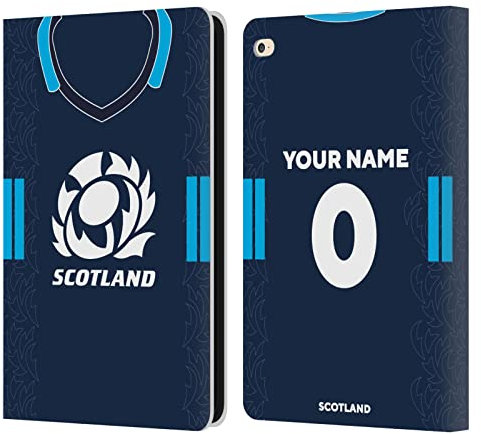 Head Case Designs Licenciado Oficialmente Personalizada Individualizada Scotland Rugby Casa Equipaciones 2022/23 Carcasa de Cuero Tipo Libro Compatible con Apple iPad Air 2 (2014)
