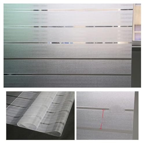 Frosted Striped Window Film Electro Adsorption Window Sticker for Glass Privacy Anti Look Matte Window Film-NO.4,60cmx300cm