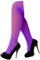 krautwear Collant a rete da donna, per carnevale, taglia unica, Lilla, Taglia unica