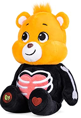 Care Bears Halloween 22 cm großes Bohnenplüschtier – Skelett-Tenderheart-Bär, niedliches Stofftier zum Sammeln, Kuscheltier für Jungen und Mädchen
