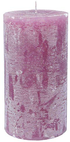 Stumpenkerze durchgefärbt 15 x Ø 8 cm (Rosenholz)