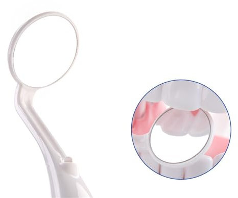 Rocky Green Spiegel Zähne Selbstzahnärztlicher Inspektionsspiegel LED-Spiegel weiß beleuchtet Zahnspiegel Werkzeug mit Batterie tragbar für Zahnarzt Oralpflege Zahnarzt