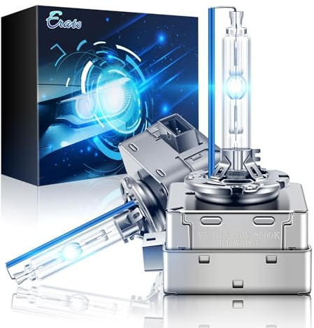 Erato D1S Xenon Brenner HID Scheinwerferbirnen, 8000K 35W Diamond Blau Birnen Xenon Entladungslampe Fernlicht 12V Xenon Ersatzlampe Scheinwerfer wasserdicht Auto HID Ersatz Kit,2 Stücke