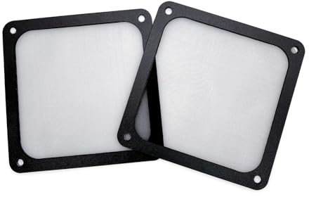 JZK 2Pcs 120mm x 120mm Ventilation Grille Dust Filter Fan Cover with Magnetic Frame for Cooling Fans of PC Computer, Power Supplies, 3D Printers, Cooling Case