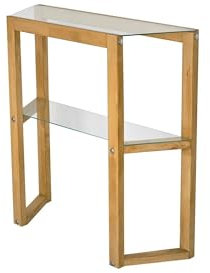 Dmora - Euphoria Konsolentisch, Mehrzwecktisch, Beistelltisch, Flur-Schreibtisch, 85 x 31 x 85 cm, Eiche