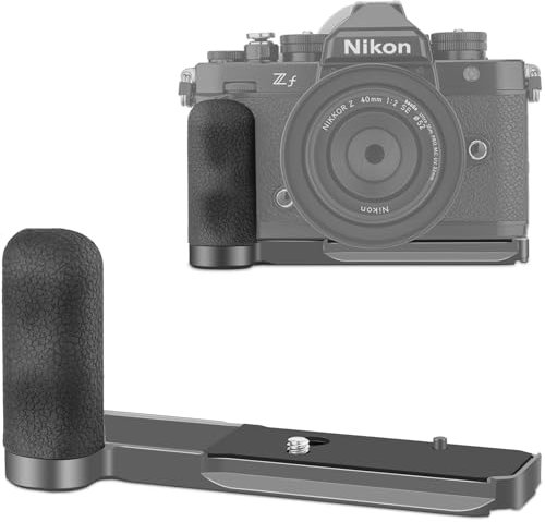 Haoge Zf Handle grip for Nikon ZF Zf Camera With Ergonomic Silicone Side Handle L-Shape Grip,Arca Swiss Type Plate for DJI RS2/RS-C2/RS3/RS3-PRO/RS3 Mini Gimbal Stabilizer,Black MHG-ZFB