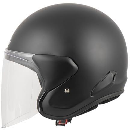 MTR DX3 Jethelm, ECE Zertifizierter Motorradhelm - Maximale Verkehrssicherheit, Robust & Komfortabel, Ideal Für Motoroller & Vespa, Ratschenverschluss, Klares Visier, S