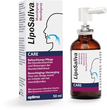LipoSaliva® Mundspray Care, Befeuchtung und Pflege der Mund- und Rachenschleimhaut, Bei Mundtrockenheit und Reizungen, 50 ml