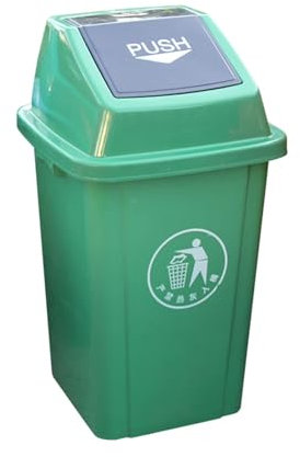 YXCUIDP Poubelle D'extérieur Plastique Poubelle D'extérieur avec Couvercle, Poubelle Couvercle Secouant 100L, Grande Poubelle Recyclage for Restaurants, Maisons, Bureaux(100L)