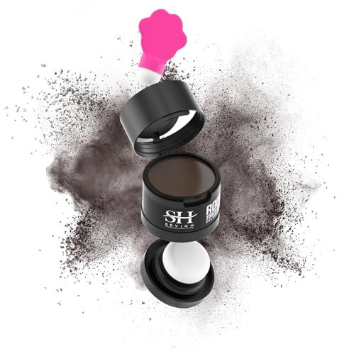 Sevich Haarpuder 2.0, Haaransatz Kaschieren, Root Touch up Powder, Hair Shadow Toppers for Women & Men Thinning Gray Hair, Windproof & Sweatproof, 48H Makeup Lasting, Medium brown