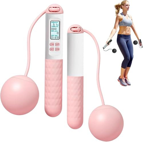 Ropeless Skipping Rope,Cordless Skipping Ropes for Adults,Wireless Skipping Rope with Counter,Smart Digital Gravity Ball Jump Rope without Rope for Home Workout Equipment for Women Men
