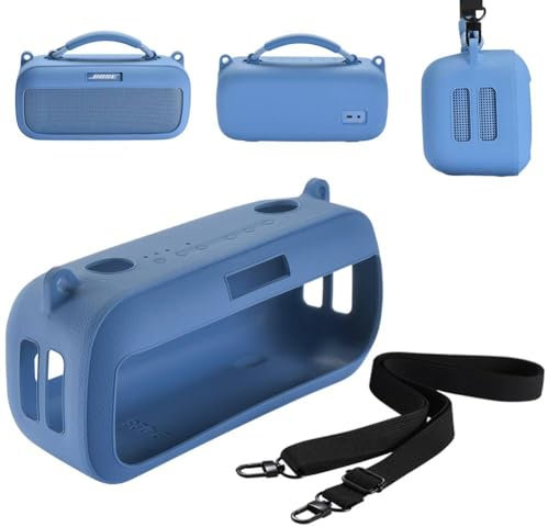 Xingsiyue Silicone Cover Case for Bose SoundLink Max Portable Bluetooth Speaker - Carrying Skin Protective Sleeve, Travel Anti-drop Case with Shoulder Strap