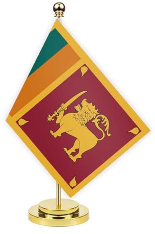 Sri Lanka Schreibtisch Flagge, 30cm großes kleines Sri LankanerSri Lankaner Banner im Freien, winziges Drucken Dekor für Büro Home Tisch desk Sri Lanka