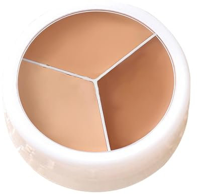 Creme-Concealer-Grundierungspalette,Creme-Concealer-Palette - Creme-Make-up-Palette Foundation-Palette - Lasting Contour Palette Highlighter, 3-Farben-Make-up-Concealer zum Kaschieren, Hervorheben und