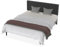 HENGMEI 160x200cm Gepolstertem Bettrahmen Polsterbett mit Kopfteil und Lattenrost Bett Metall Plattform Bettgestell Matratzenfundament, Leder, Schwarz