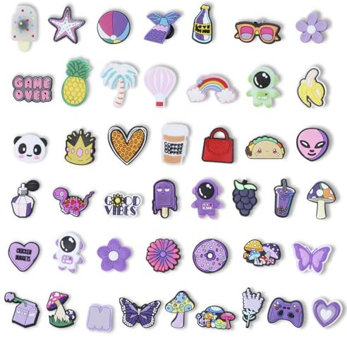 BSITSSS 45 Stück Schuhanstecker für Crocs, Karikatur Schuh Charms, Weltraum Schuhschmuck Pin Anstecker für Crocs Clogs Mädchen Frauen Jungen und Männer