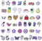 BSITSSS 45 Stück Schuhanstecker für Crocs, Karikatur Schuh Charms, Weltraum Schuhschmuck Pin Anstecker für Crocs Clogs Mädchen Frauen Jungen und Männer