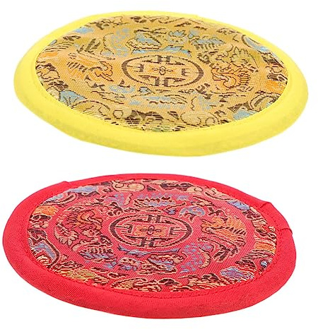 LOLIPPYY 2stücke Buddha Klangschalen Polster Handgefertigte Meditationskissen Aus Schalenunterlage Für Klangschalen Und Praktisches Zubehör Für Buddhistische Rituale