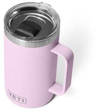 YETI Rambler 24 oz Mug, Vacuum Insulated, Stainless Steel with MagSlider Lid, Cherry Blossom