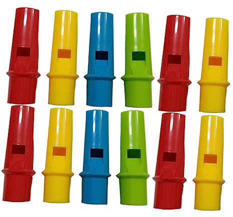 HONITANO 12pcs Cylinder Shape Pan Flutes Musical Instrument Toys for Kids Diy Flute Whistles Random Colors Suitable for Boys and Girls
