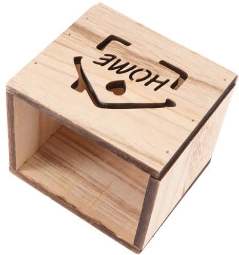 TOBBOMEY Pot de Fleurs Bois Rustique Carré Bac à Plantes Décoratif pour Intérieur Cache-Pot Mignon pour Jardin et Maison Ornement Floral Pratique