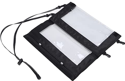 CHICIRIS Bolsa de Almacenamiento de Mapas Transparente, Bolsa de Almacenamiento Plegable Impermeable con Cinturón Extraíble y Portátil, para Senderismo, Camping, Motocicletas, Aventuras