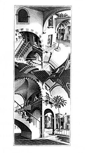 M. C. Escher Poster/Kunstdruck Oben und Unten 45 x 79 cm