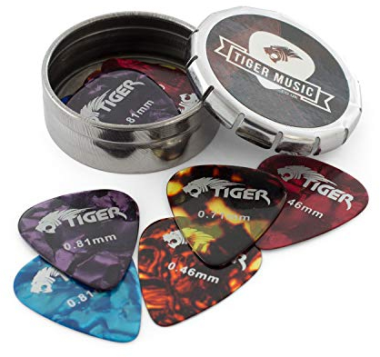 Tiger GAC14 10 Gitarrenplektren mit Dose