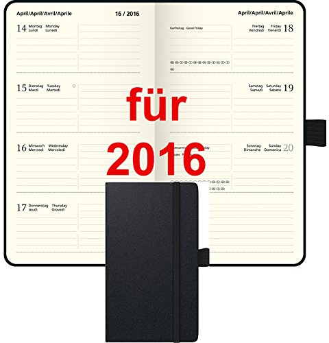 5X BRUNNEN Taschenkalender 9x15cm Kompagnon sw