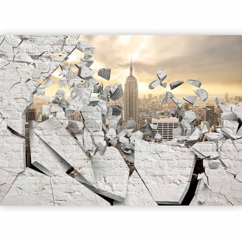 Fototapete murando Fenster nach New York 250x175 cm Vlies Tapeten Wandtapete XXL Moderne Wanddeko Design Wand Dekoration Wohnzimmer Schlafzimmer Büro Flur Stadt City New York d-A-0045-a-b