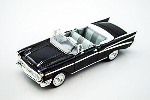 Signature Models 1957 Chevy Bel Air Convertible 1/32 Scale Diecast Model Car Black by Collectable Diecast